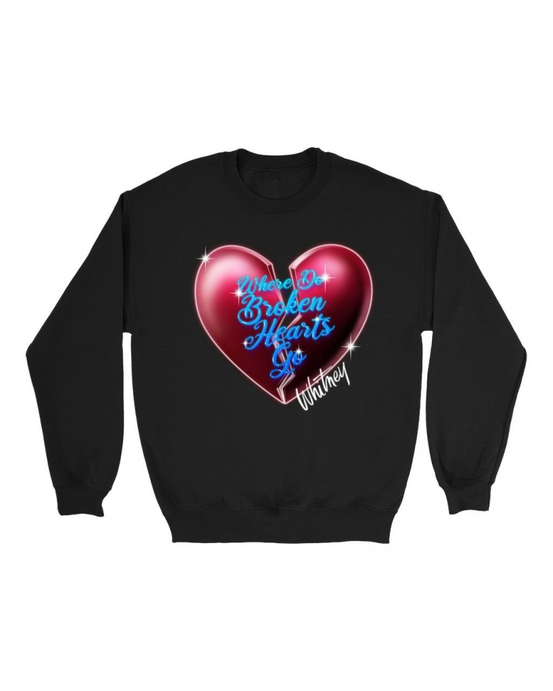 Whitney Houston Sweatshirt | Where Do Broken Hearts Go Sweatshirt $9.93 Sweatshirts