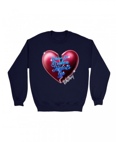 Whitney Houston Sweatshirt | Where Do Broken Hearts Go Sweatshirt $9.93 Sweatshirts