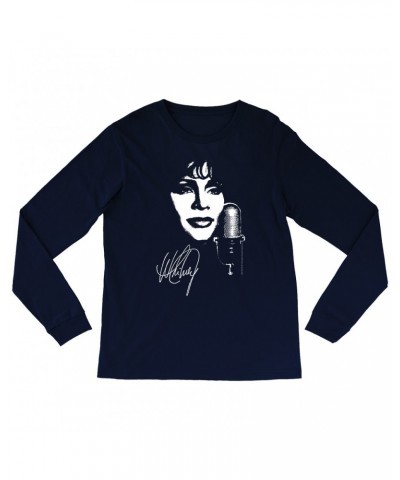 Whitney Houston Long Sleeve Shirt | Whitney Portrait Signature In White Shirt $5.58 Shirts