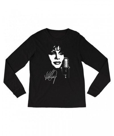 Whitney Houston Long Sleeve Shirt | Whitney Portrait Signature In White Shirt $5.58 Shirts