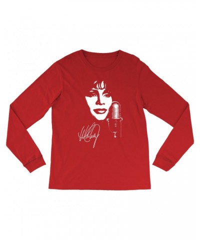 Whitney Houston Long Sleeve Shirt | Whitney Portrait Signature In White Shirt $5.58 Shirts