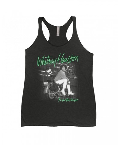 Whitney Houston Ladies' Tank Top | I'm Your Baby Tonight Album Cover Green Design Shirt $9.99 Shirts