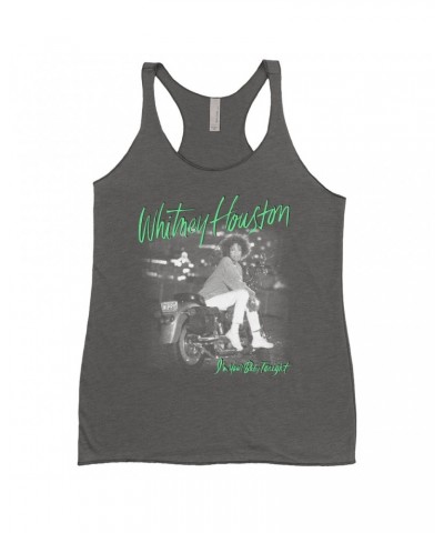 Whitney Houston Ladies' Tank Top | I'm Your Baby Tonight Album Cover Green Design Shirt $9.99 Shirts