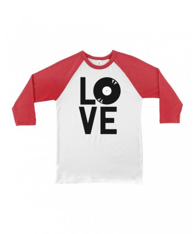 Music Life 3/4 Sleeve Baseball Tee | Love Is Vinyl Shirt $8.39 Shirts