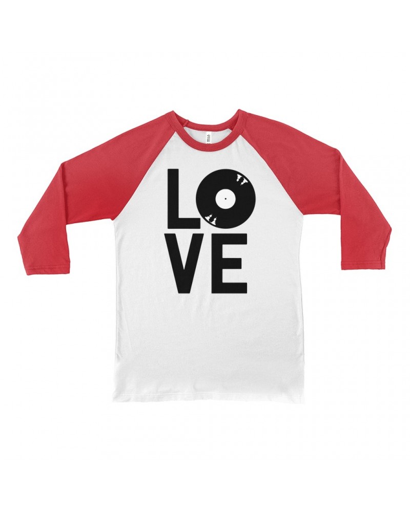 Music Life 3/4 Sleeve Baseball Tee | Love Is Vinyl Shirt $8.39 Shirts