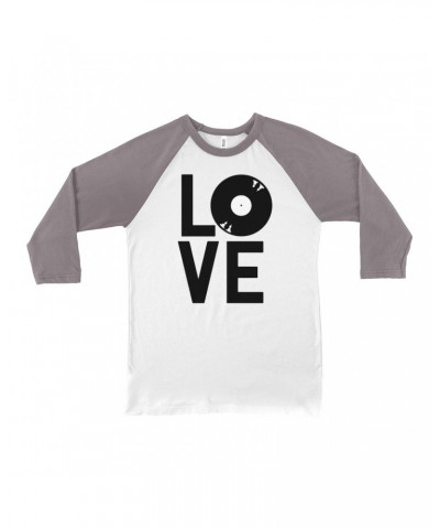 Music Life 3/4 Sleeve Baseball Tee | Love Is Vinyl Shirt $8.39 Shirts