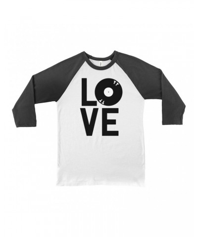 Music Life 3/4 Sleeve Baseball Tee | Love Is Vinyl Shirt $8.39 Shirts