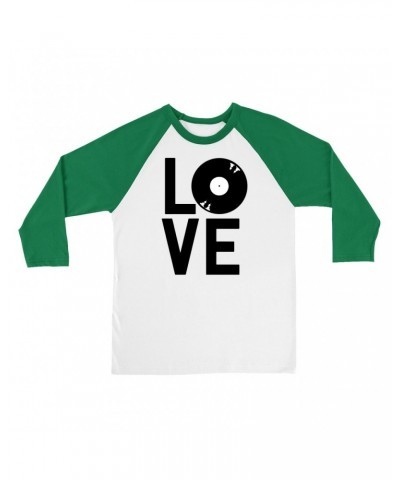 Music Life 3/4 Sleeve Baseball Tee | Love Is Vinyl Shirt $8.39 Shirts