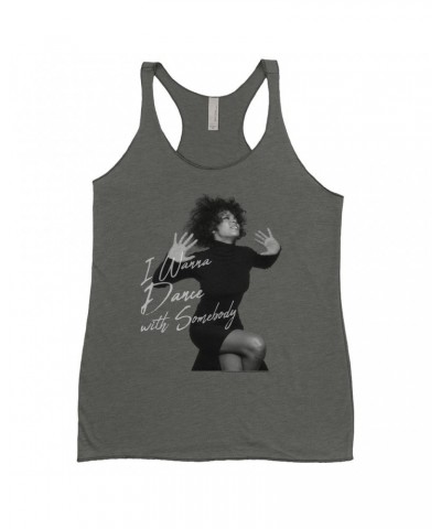 Whitney Houston Ladies' Tank Top | I Wanna Dance With Somebody Script Design Shirt $10.37 Shirts