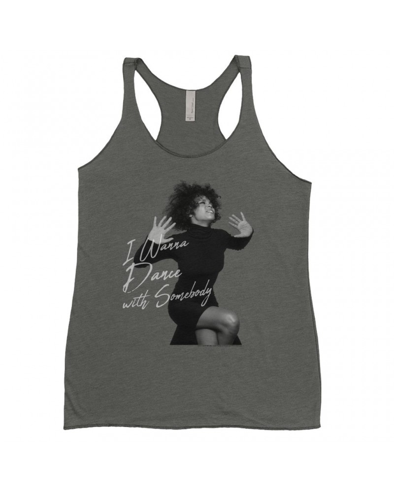 Whitney Houston Ladies' Tank Top | I Wanna Dance With Somebody Script Design Shirt $10.37 Shirts