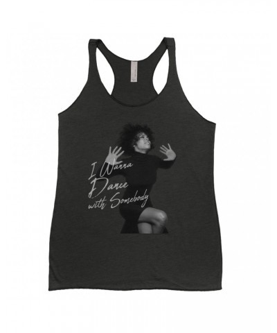 Whitney Houston Ladies' Tank Top | I Wanna Dance With Somebody Script Design Shirt $10.37 Shirts