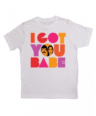 Sonny & Cher Kids T-Shirt | I Got You Babe Bright Logo Image Kids Shirt $7.58 Kids