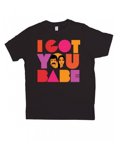 Sonny & Cher Kids T-Shirt | I Got You Babe Bright Logo Image Kids Shirt $7.58 Kids