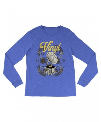 Music Life Heather Long Sleeve Shirt | Only Vintage Vinyl Shirt $8.83 Shirts