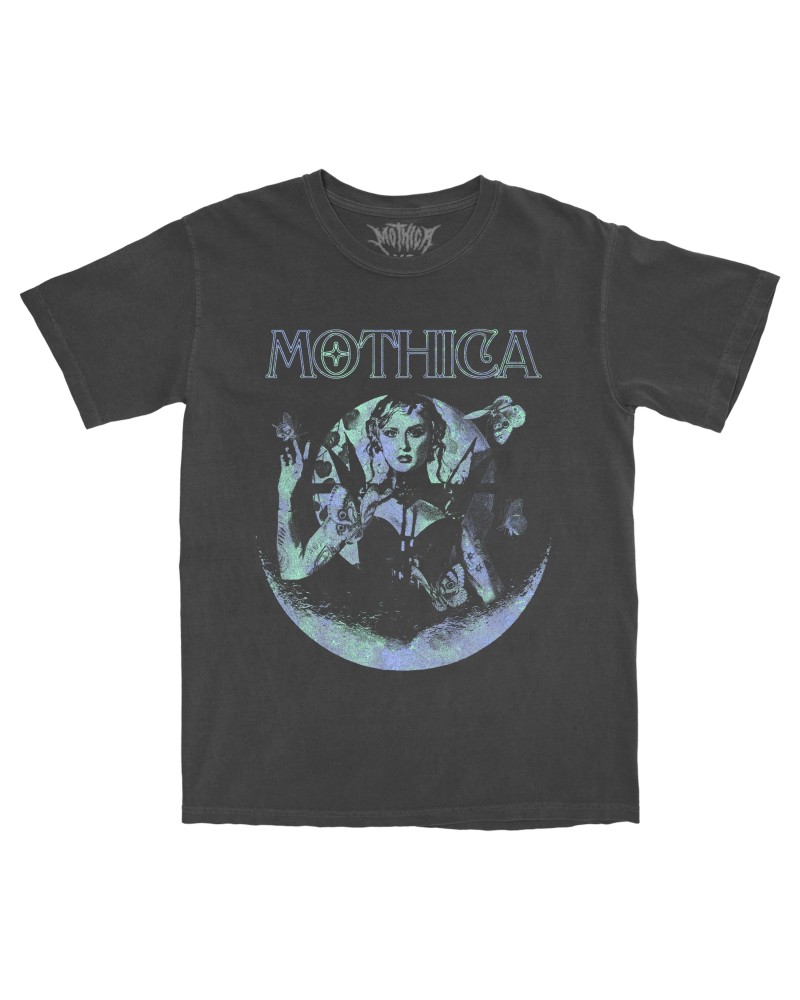 MOTHICA Crescent Charcoal Tee $7.34 Shirts