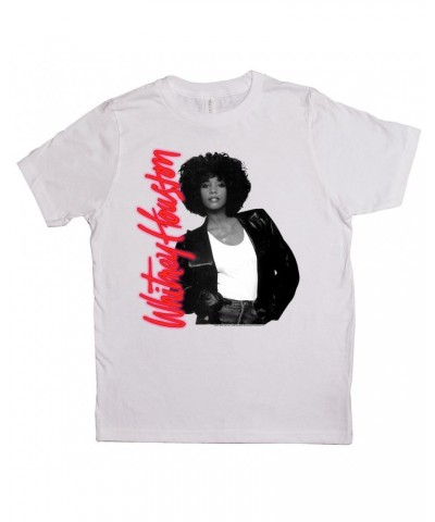 Whitney Houston Kids T-Shirt | Album Photo and Red Neon Logo Kids Shirt $8.50 Kids