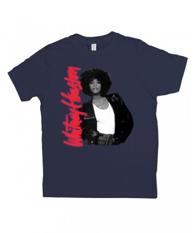 Whitney Houston Kids T-Shirt | Album Photo and Red Neon Logo Kids Shirt $8.50 Kids