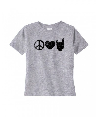 Music Life Toddler T-shirt | Peace Love Rock n' Roll Toddler Tee $7.21 Shirts