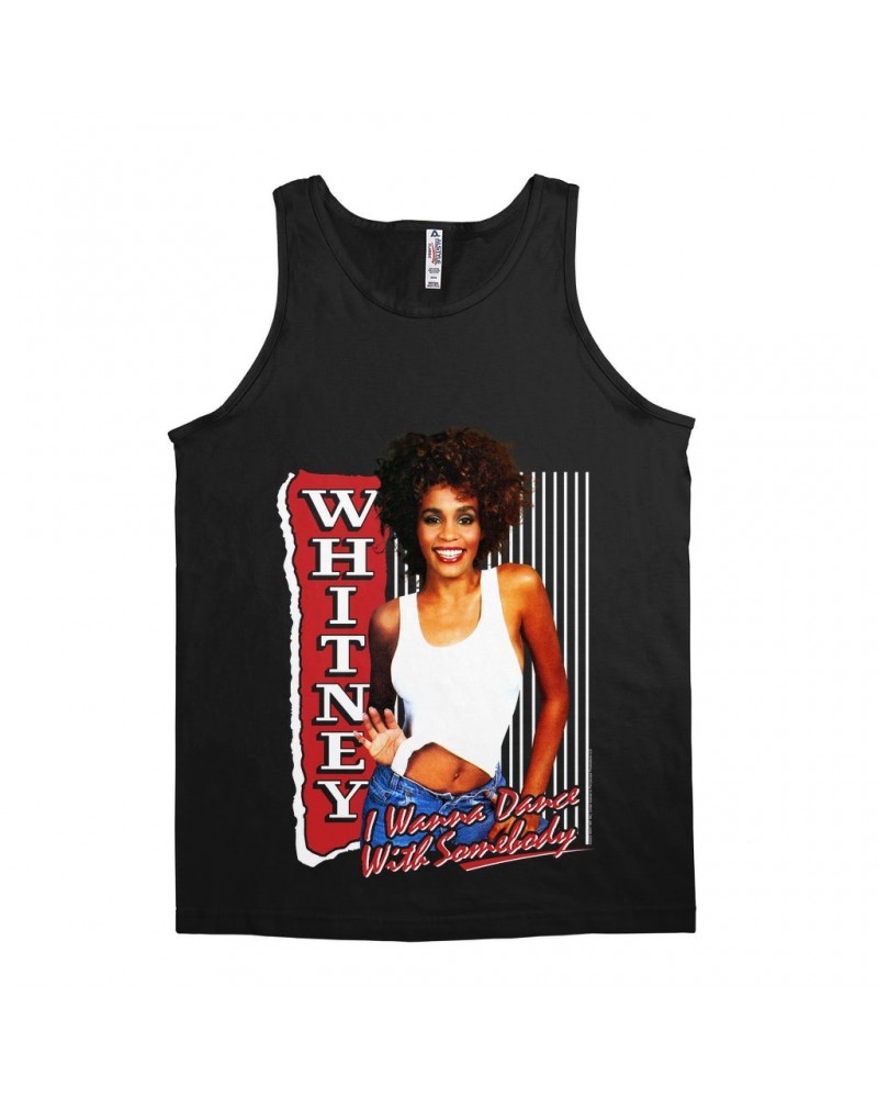 Whitney Houston Unisex Tank Top | I Wanna Dance With Somebody Red Design Shirt $13.93 Shirts