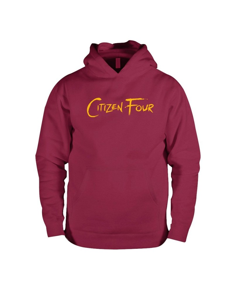 Citizen Four C4 Logo Maroon Hoodie $7.39 Sweatshirts