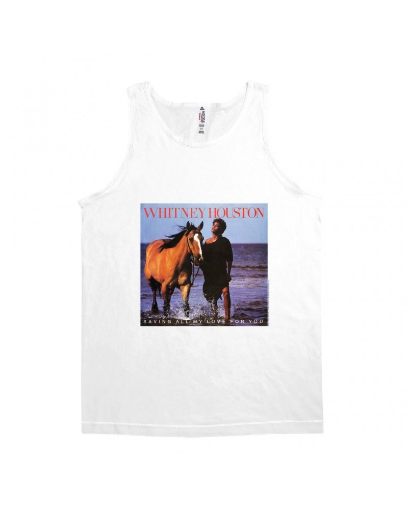 Whitney Houston Unisex Tank Top | Saving All My Love For You Album Cover Shirt $20.68 Shirts