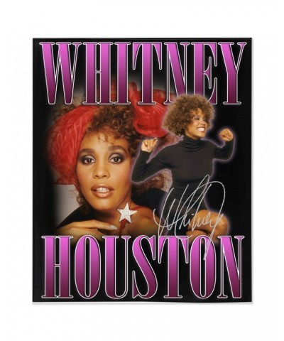 Whitney Houston Minky Blanket | Purple Collage Design Blanket $7.75 Blankets