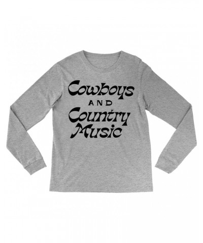 Music Life Long Sleeve Shirt | Cowboys And Country Music Shirt $6.59 Shirts