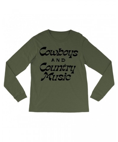 Music Life Long Sleeve Shirt | Cowboys And Country Music Shirt $6.59 Shirts