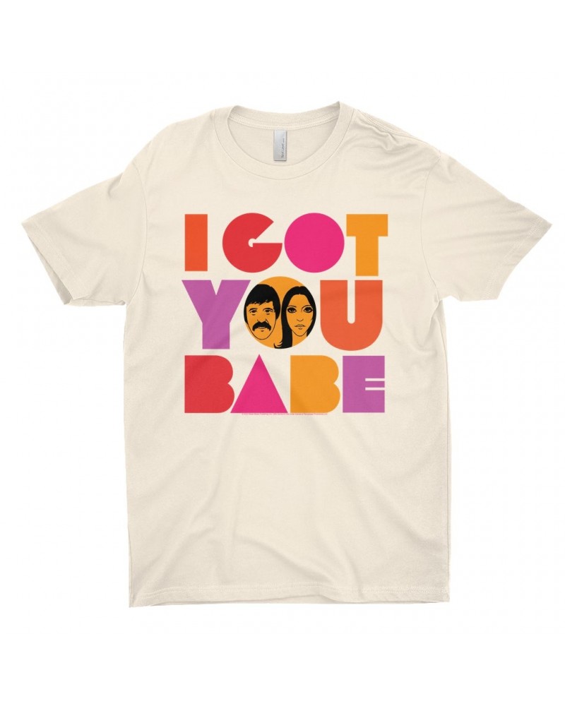 Sonny & Cher T-Shirt | I Got You Babe Bright Logo Image Shirt $12.48 Shirts