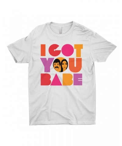 Sonny & Cher T-Shirt | I Got You Babe Bright Logo Image Shirt $12.48 Shirts