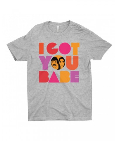 Sonny & Cher T-Shirt | I Got You Babe Bright Logo Image Shirt $12.48 Shirts