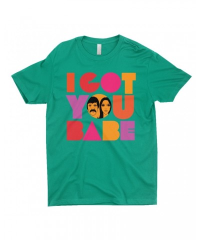 Sonny & Cher T-Shirt | I Got You Babe Bright Logo Image Shirt $12.48 Shirts