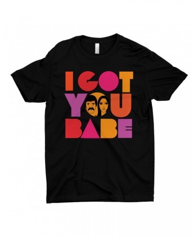 Sonny & Cher T-Shirt | I Got You Babe Bright Logo Image Shirt $12.48 Shirts