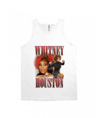 Whitney Houston Unisex Tank Top | Red Collage Design Shirt $4.06 Shirts