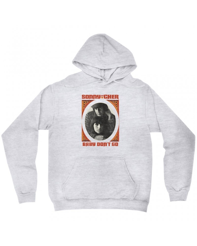 Sonny & Cher Hoodie | Baby Don't Go Rust Frame Image Distressed Hoodie $6.04 Sweatshirts