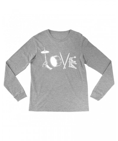 Music Life Long Sleeve Shirt | Drum Love Shirt $1.93 Shirts