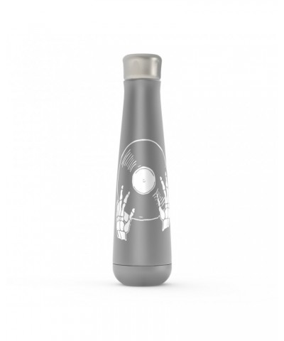 Music Life Water Bottle | Skeletons Spin Vinyl Too Water Bottle $4.96 Drinkware