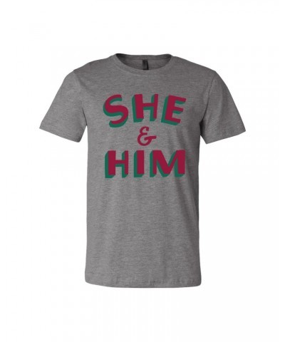 She & Him Unisex Grey Logo Tee $6.74 Shirts