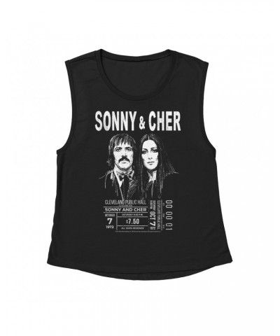 Sonny & Cher Ladies' Muscle Tank Top | Cleaveland Hall Concert Ticket Stub Shirt $11.04 Shirts