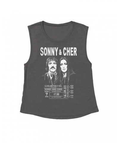 Sonny & Cher Ladies' Muscle Tank Top | Cleaveland Hall Concert Ticket Stub Shirt $11.04 Shirts